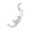 Brass Micro Pave Cubic Zirconia Clear Cubic Zirconia Twister Clasps KK-B196-01G-2