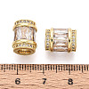 Brass Micro Pave Cubic Zirconia Beads KK-P237-02G-3
