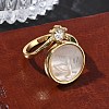 Brass Micro Pave Clear Cubic Zirconia Cuff Open Rings KK-CBA56EF-41C-G-3