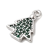 Christmas Brass Micro Pave Cubic Zirconia Charms KK-L258-04P-C01-2