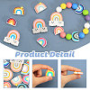 CHGCRAFT 14Pcs 14 Style Silicone Beads SIL-CA0002-71-5