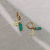 Natural Imperial Jasper Column Hoop Earrings IJ4503-3-1