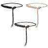 3Pcs 3 Colors PU Leather Rope Knot Tie Waist Belly Belts for Women AJEW-CL0003-71B-1