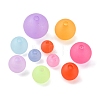 80G 4 Styles Transparent Acrylic Ball Beads FACR-FS0001-02-3
