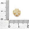 925 Sterling Silver Micro Pave Clear Cubic Zirconia Beads STER-A034-03G-3