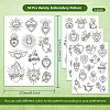 4 Sheets 11.6x8.2 Inch Stick and Stitch Embroidery Patterns DIY-WH0455-120-2