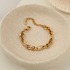 304 Stainless Steel Figaro Chains Bracelets for Women SA-CBA4051-10G-1