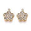 304 Stainless Steel Micro Pave Cubic Zirconia Charms STAS-N115-50G-1
