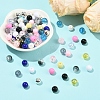 350Pcs 7 Colors Transparent  & Opaque Acrylic Beads MACR-YW0004-79-5