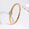 304 Stainless Steel Rhinestone Hinged Bangles for Women FS-WG7AFBC-02-1