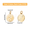 18Pcs 3 Colors 304 Stainless Steel Charms STAS-DC0003-02-3