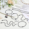 100Pcs Iron Ball Chains with Connectors IFIN-SP0001-67EB-4