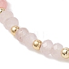 Dyed Natural Malaysia Jade & Brass Beaded Bangles for Women BJEW-JB13343-02-4