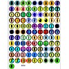 Printed Transparent Glass Cabochons GL-CBAA22A-06-2