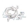 Brass Spring Ring Clasps KK-L082A-01S-3