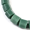 Natural Green Aventurine Hexagon Prism Graduated Beaded Necklaces for Women Men NJEW-K388-03E-2