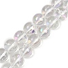 Electroplated Natural Quartz Crystal Beads Strands G-K285-09-10mm-02-1