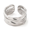 Non-Tarnish 304 Stainless Steel Open Cuff Rings RJEW-K245-74P-1