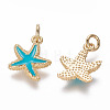 Brass Enamel Charms KK-L185-19M-2