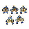 Brass Cloisonne Pendants KK-P251-A01-G-05-1