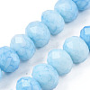 Opaque Baking Paint Glass Beads Strands EGLA-N006-009C-A17-1