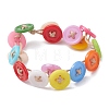 Acrylic Sewing Buttons Beaded Bracelets BJEW-JB12742-3
