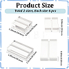 12Pcs 2 Styles Rectangle Acrylic Name Card Holder AJEW-GF0015-03-2