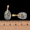 Natural Quartz Crystal Pendants G-P628-02G-08-3