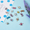 24Pcs 12 Styles Alloy Enamel Connector Charms FIND-BG0001-03-16