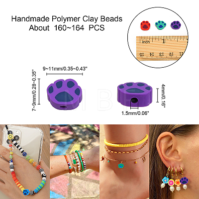 ARRICRAFT Handmade Polymer Clay Beads Strands CLAY-AR0001-02-1