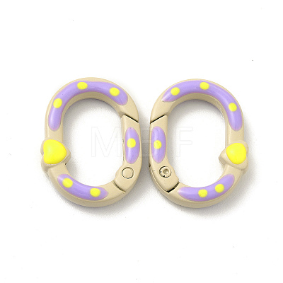 Spray Painted Alloy Spring Gate Rings FIND-A027-02-1