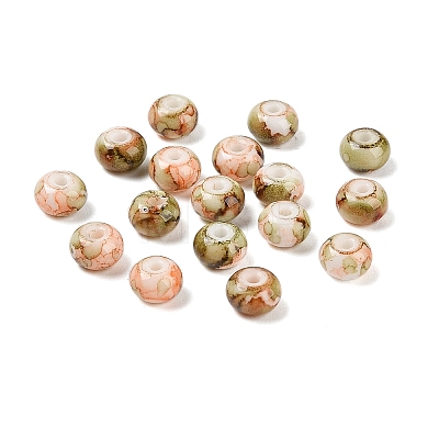 Opaque Spray Painted Glass Beads X1-GLAA-G118-01P-1