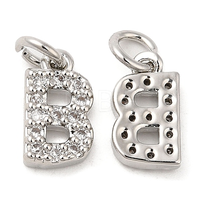 Brass Micro Pave Grade AAA Cubic Zirconia Charms LS-ZIRC-P067-11P-B-NR-1