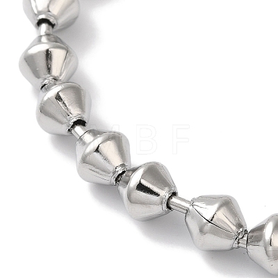 304 Stainless Steel Bicone Beaded Bracelets for Women BJEW-B092-03P-1