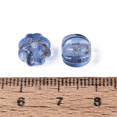 Handmade Gold Sand Lampwork Beads LAMP-Q039-08F-1