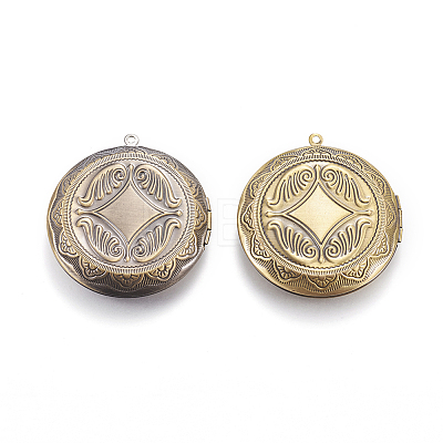 Brass Locket Pendants LS-KK-P177-01AB-1