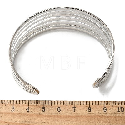 Electrophoresis Iron Cuff Bangles for Women BJEW-M057-05P-1