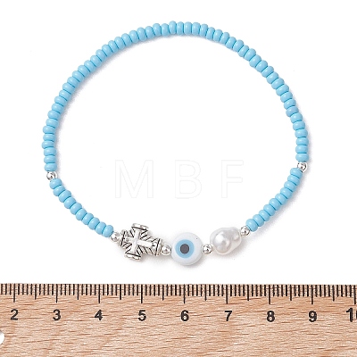 7Pcs Glass Seed Beads Stretch Bracelets BJEW-MZ00317-1