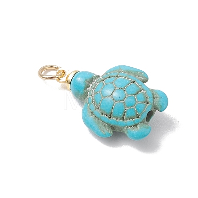 Dyed Synthetic Turquoise Pendnats PALLOY-JF05075-1