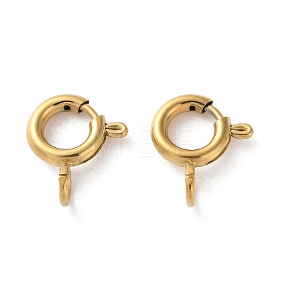 Ion Plating(IP) 304 Stainless Steel Spring Ring Clasps X-STAS-C114-04A-G-1