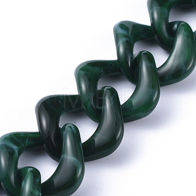 Handmade Acrylic Curb Chains AJEW-JB00591-1