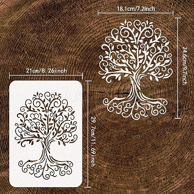 Large Plastic Reusable Drawing Painting Stencils Templates DIY-WH0202-421-1