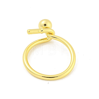 Round Brass Finger Rings RJEW-G309-03G-1