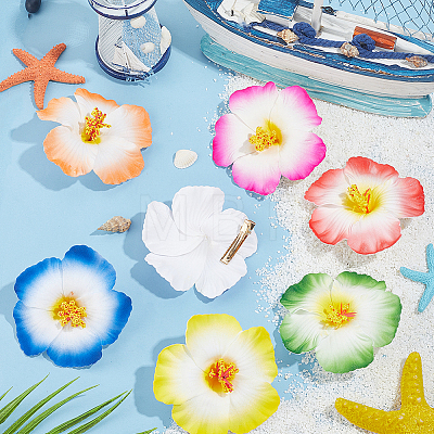 8Pcs 8 Colors Flower EVA Alligator Hair Accessories PHAR-PH0001-24-1