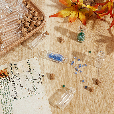100Pcs Glass Bottle Bead Containers AJEW-GO0005-24-1