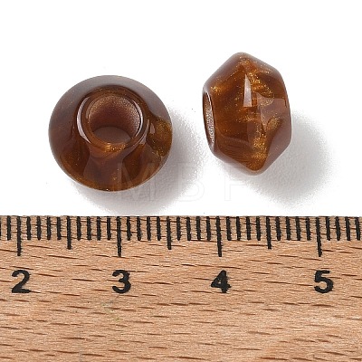 Opaque Resin European Saucer Beads RESI-F073-11B-1