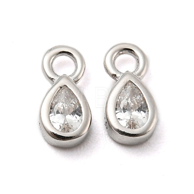 Real Platinum Plated Rhodium Plated 925 Sterling Silver Charms STER-K176-03D-P-1