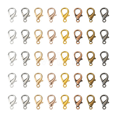 Beadthoven 120Pcs 8 Colors Zinc Alloy Lobster Claw Clasps FIND-BT0001-22-1