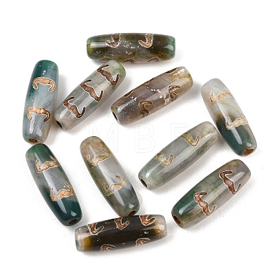 Tibetan Style dZi Beads TDZI-E004-62-1