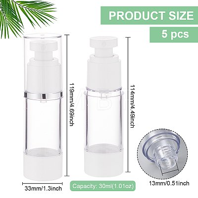 Plastic Empty Refillable Airless Pump Bottle AJEW-WH0258-868A-1
